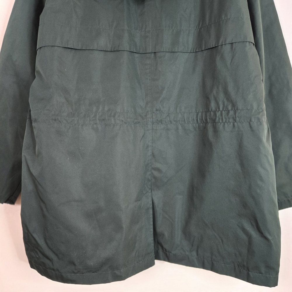 TIME and TRUE Women's Size XL Green Hooded Rain/Trench Jacket - Picture 9 of 13
